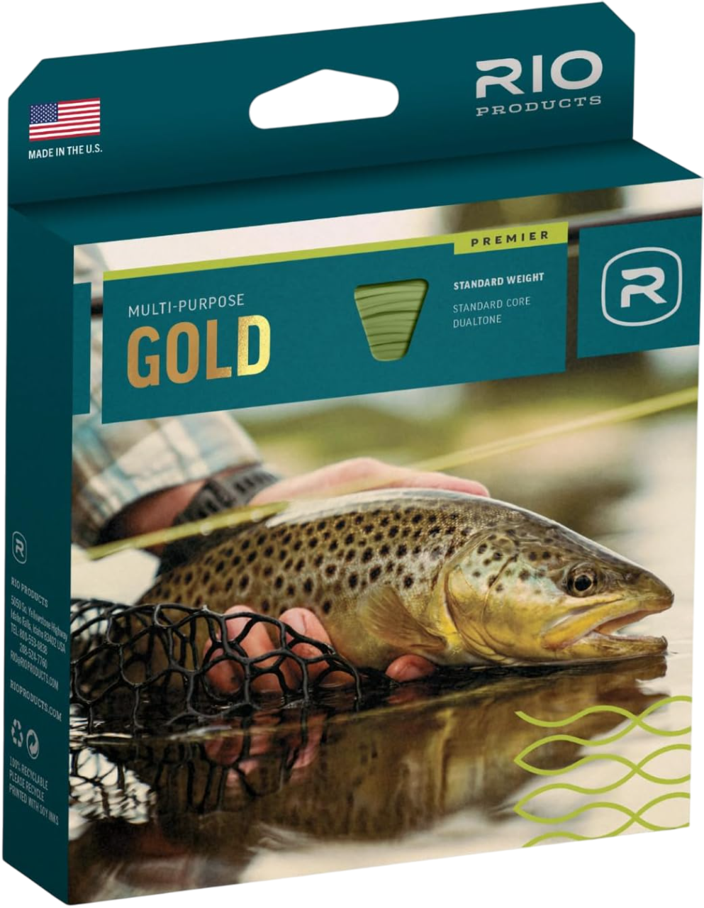 Premier Gold Fly Line, Moss/Gold
